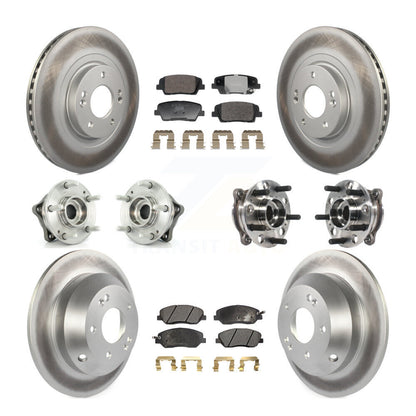 Kit de plaquettes de Rotor de frein revêtues de roulement de moyeu avant et arrière (10 pièces) pour Hyundai Santa Fe X