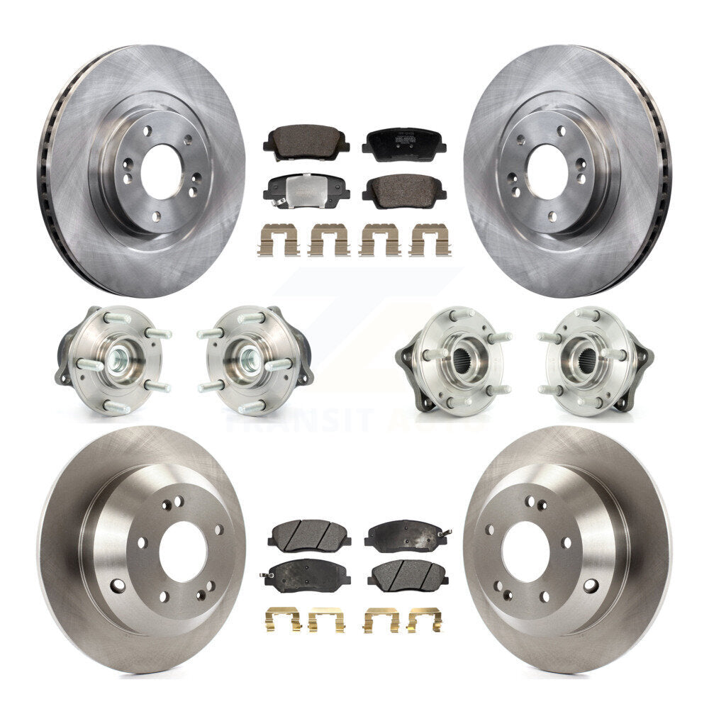 Kit de Rotor et de plaquettes de frein à disque, roulement de moyeu avant et arrière (10 pièces) pour Hyundai Santa Fe X