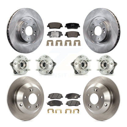 Kit de Rotor et de plaquettes de frein à disque, roulement de moyeu avant et arrière (10 pièces) pour Hyundai Santa Fe X