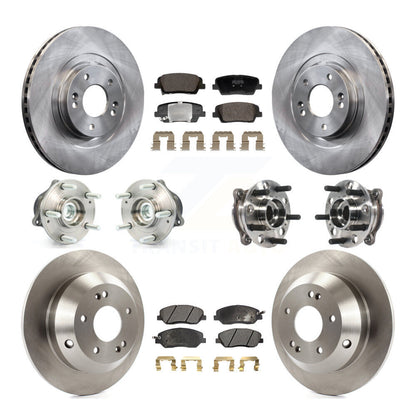 Kit de Rotor et de plaquettes de frein à disque, roulement de moyeu avant et arrière (10 pièces) pour Hyundai Santa Fe X