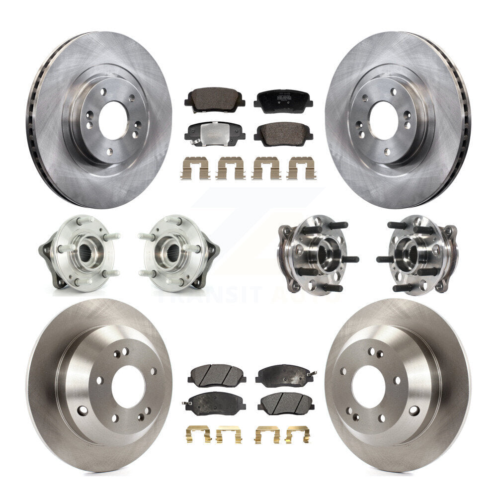 Kit de Rotor et de plaquettes de frein à disque, roulement de moyeu avant et arrière (10 pièces) pour Hyundai Santa Fe X