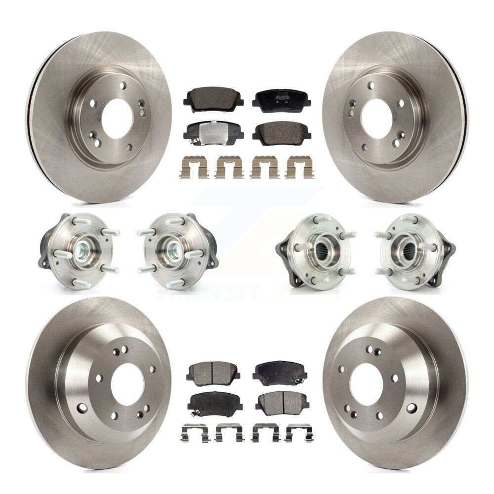 Kit de Rotor et de plaquettes de frein, roulement de moyeu avant et arrière (10 pièces), pour Hyundai Santa Fe Kia FW