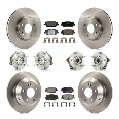 Kit de Rotor et de plaquettes de frein, roulement de moyeu avant et arrière (10 pièces), pour Hyundai Santa Fe Kia FW