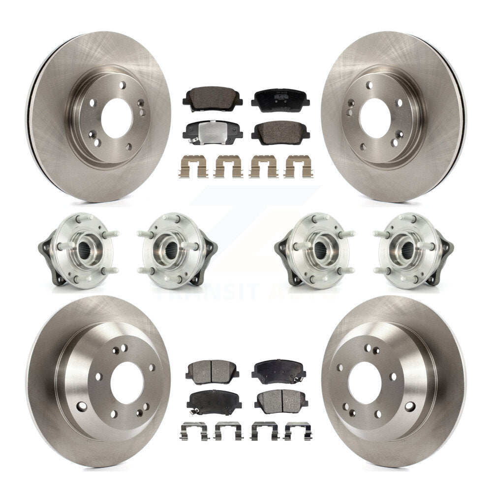 Kit de Rotor et de plaquettes de frein, roulement de moyeu avant et arrière (10 pièces), pour Hyundai Santa Fe Kia AW