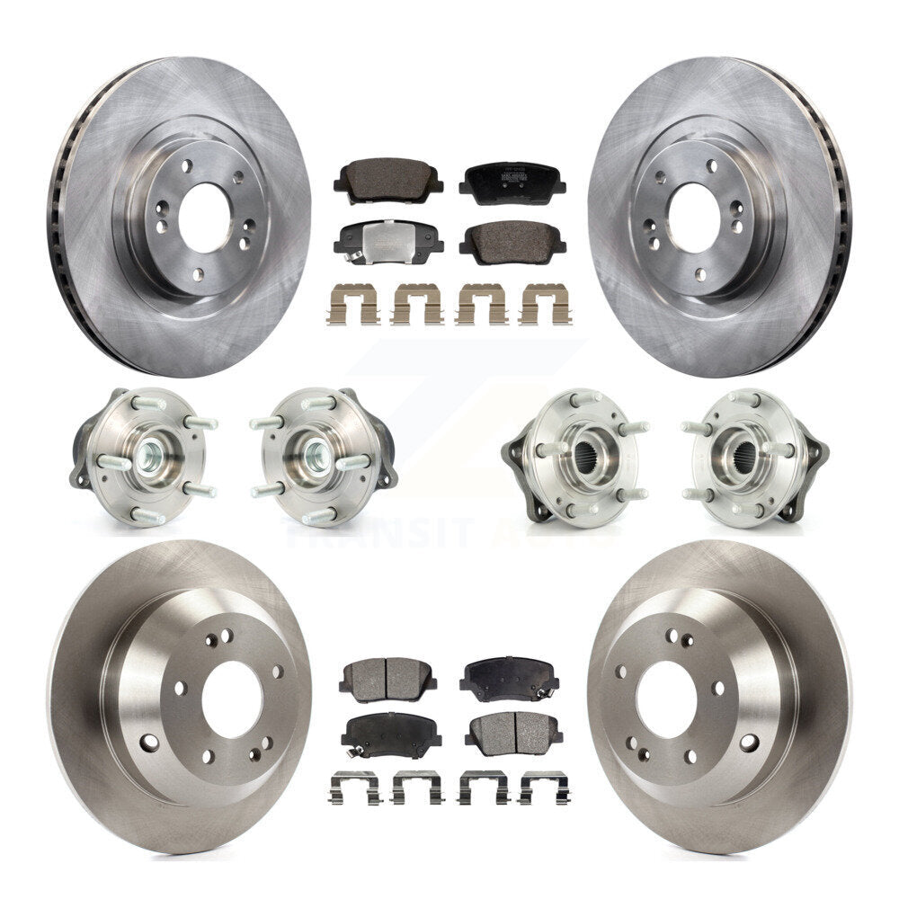 Kit de plaquettes de Rotor de frein, roulement de moyeu avant et arrière (10 pièces), pour Hyundai Santa Fe Sport Ki