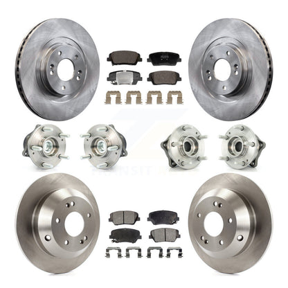 Kit de plaquettes de Rotor de frein, roulement de moyeu avant et arrière (10 pièces), pour Hyundai Santa Fe Sport Ki