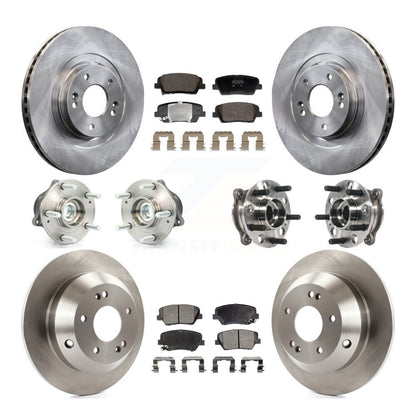 Kit de Rotor et de plaquettes de frein, roulement de moyeu avant et arrière (10 pièces), pour Hyundai Santa Fe Spor