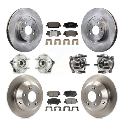 Kit de Rotor et de plaquettes de frein, roulement de moyeu avant et arrière (10 pièces), pour Hyundai Santa Fe Spor