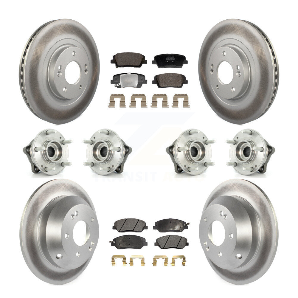 Kit de plaquettes de Rotor de frein revêtues de roulement de moyeu avant et arrière (10 pièces) pour Hyundai Santa Fe X
