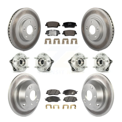 Kit de plaquettes de Rotor de frein revêtues de roulement de moyeu avant et arrière (10 pièces) pour Hyundai Santa Fe X