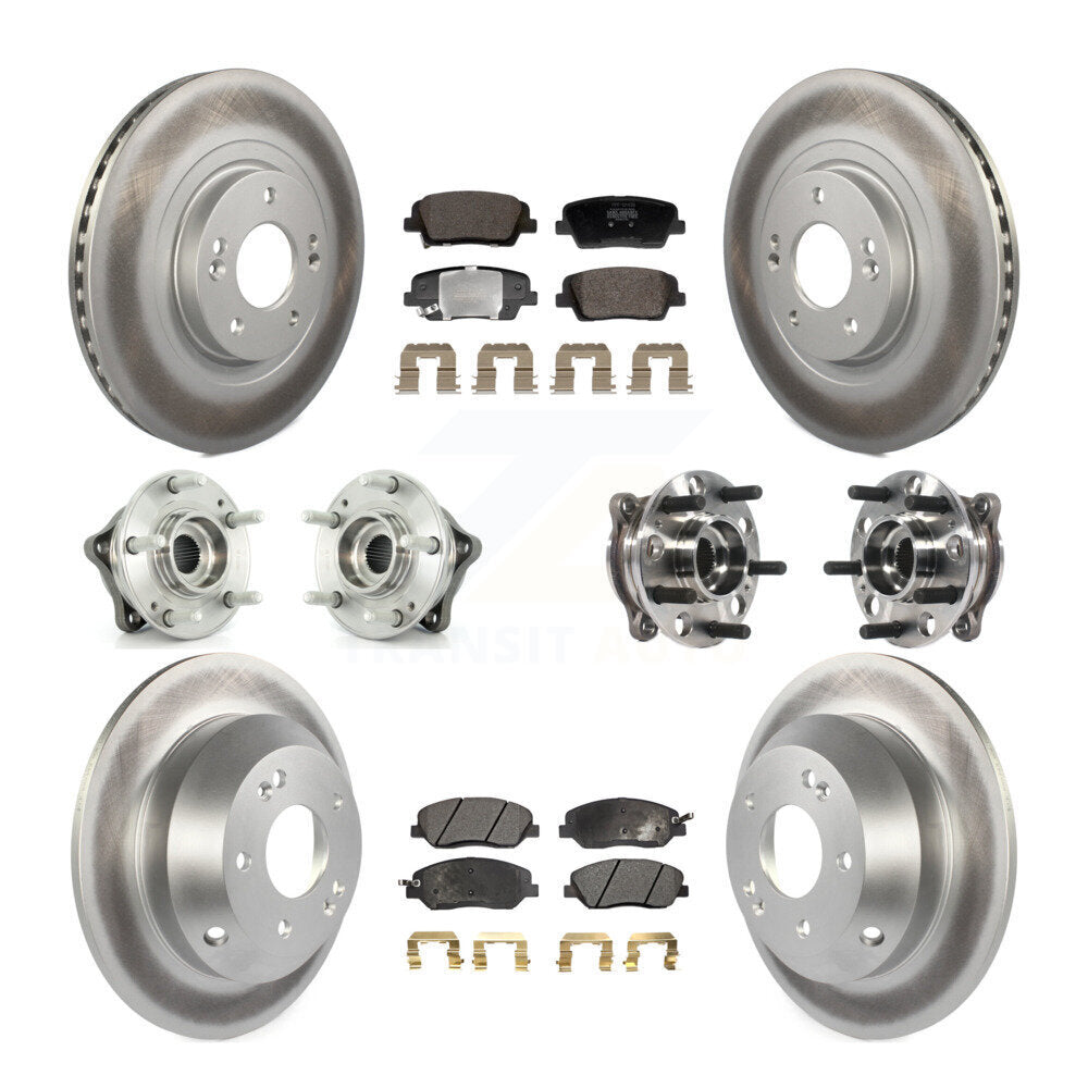 Kit de plaquettes de Rotor de frein revêtues de roulement de moyeu avant et arrière (10 pièces) pour Hyundai Santa Fe X