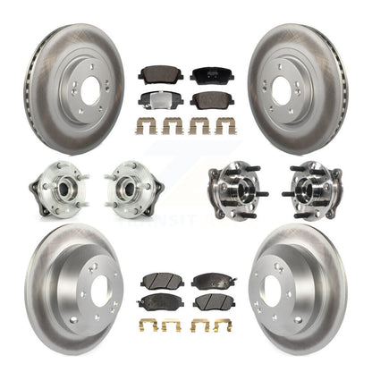 Kit de plaquettes de Rotor de frein revêtues de roulement de moyeu avant et arrière (10 pièces) pour Hyundai Santa Fe X