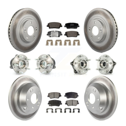 Kit de plaquettes de rotor de frein, roulement de moyeu avant et arrière (10 pièces), pour Hyundai Santa Fe Ki