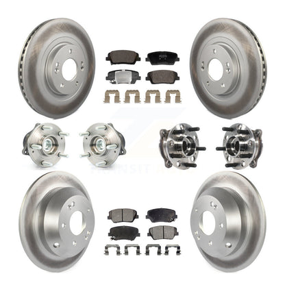 Kit de Rotor et de plaquettes de frein enduits de roulement de moyeu avant et arrière, pour Hyundai Santa Fe Spor