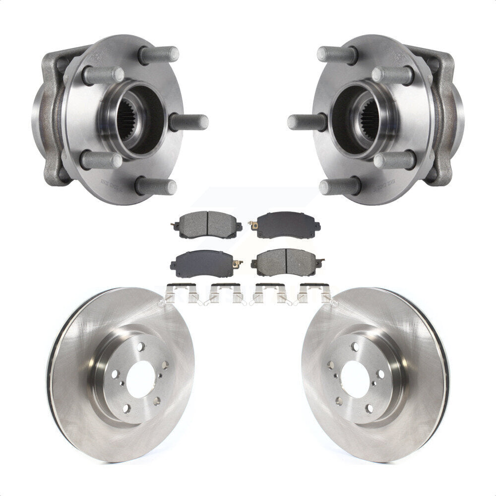 Ensemble de roulements de moyeu avant, Rotors et plaquettes de frein à disque pour Subaru Impreza