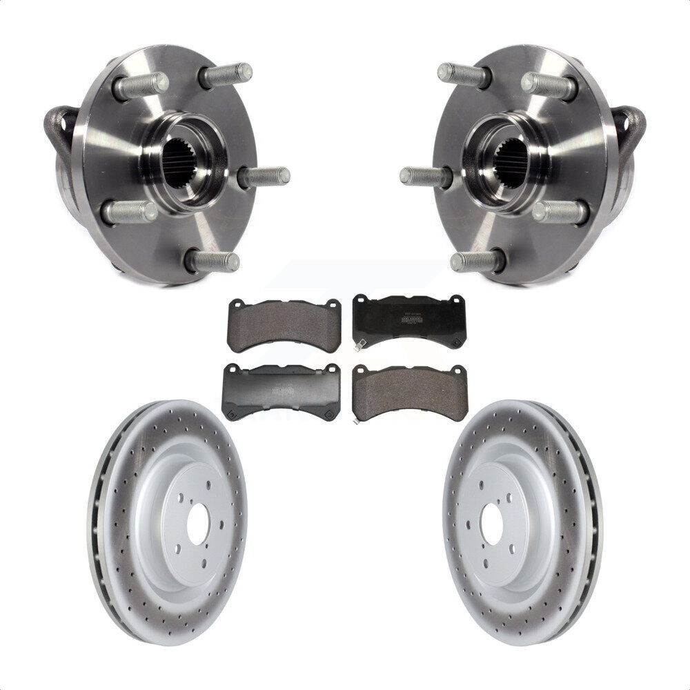 Ensemble de roulements de moyeu avant, Kit de plaquettes de Rotor de frein pour Subaru WRX ST 2018 – 2020
