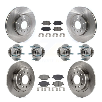Kit de plaquettes de Rotor de frein à disque, roulement de moyeu avant et arrière (10 pièces) pour Chevrolet Equinox GM