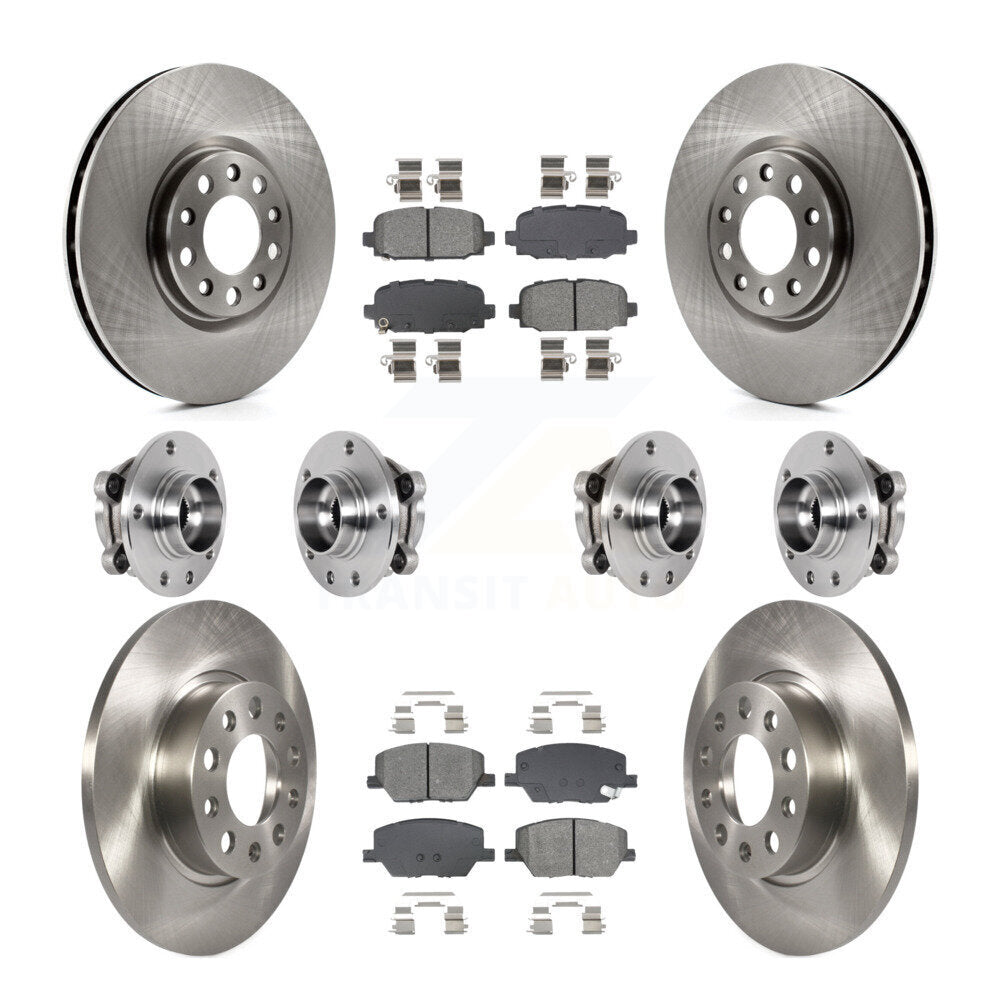 Kit de Rotor et plaquettes de frein à disque, roulement de moyeu avant et arrière (10 pièces) pour Jeep Compass AW