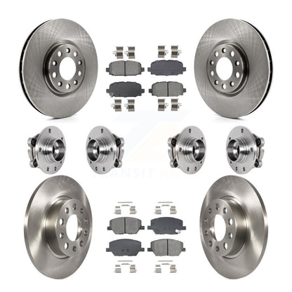 Kit de Rotor et plaquettes de frein à disque, roulement de moyeu avant et arrière (10 pièces) pour Jeep Compass AW