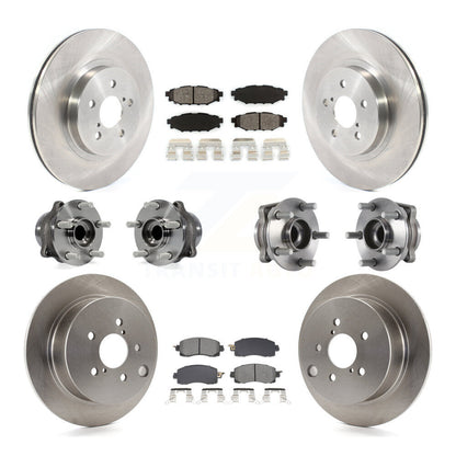 Kit de Rotor et de plaquettes de frein, roulement de moyeu avant et arrière (10 pièces) pour Subaru Crosstrek Imprez