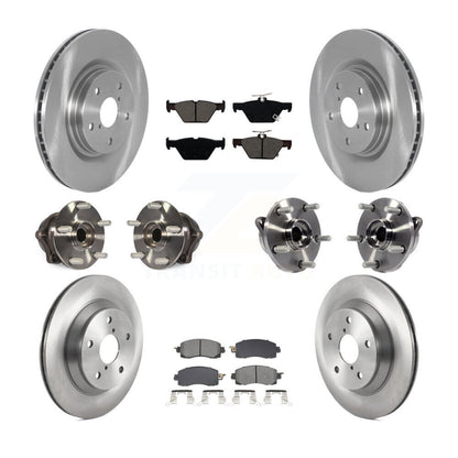 Kit de rotors et plaquettes de frein à disque de roulement de moyeu avant et arrière (10 pièces) pour Subaru Foreste