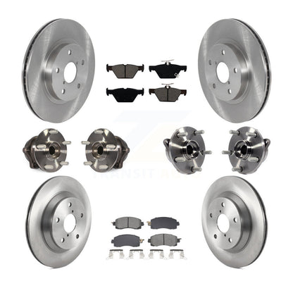 Kit de rotors et plaquettes de frein à disque de roulement de moyeu avant et arrière (10 pièces) pour Subaru Foreste