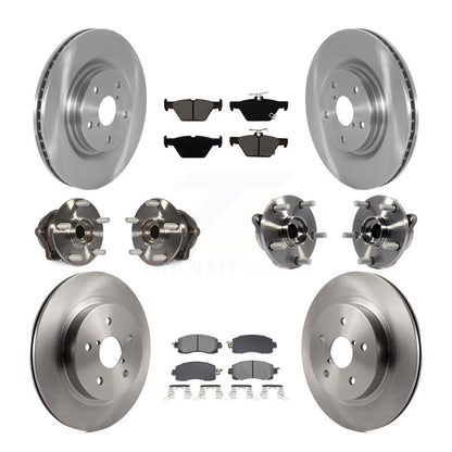 Kit de plaquettes de Rotor de frein à disque, roulement de moyeu avant et arrière (10 pièces) pour Subaru Outback Legac