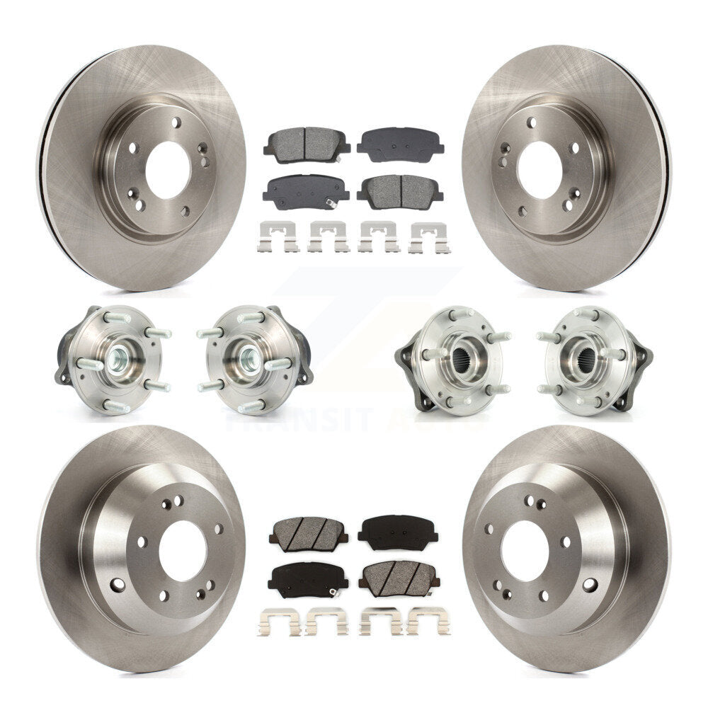 Kit de Rotor et de plaquettes de frein, roulement de moyeu avant et arrière (10 pièces), pour Hyundai Santa Fe Kia FW