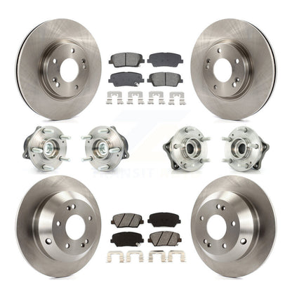 Kit de Rotor et de plaquettes de frein, roulement de moyeu avant et arrière (10 pièces), pour Hyundai Santa Fe Kia FW