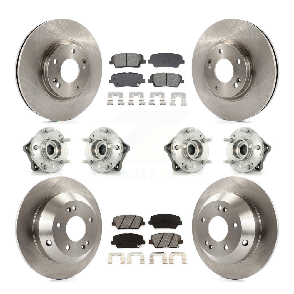 Kit de Rotor et de plaquettes de frein, roulement de moyeu avant et arrière (10 pièces), pour Hyundai Santa Fe Kia AW