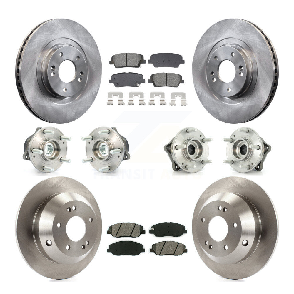 Kit de Rotor et de plaquettes de frein à disque, roulement de moyeu avant et arrière (10 pièces) pour Hyundai Santa Fe X