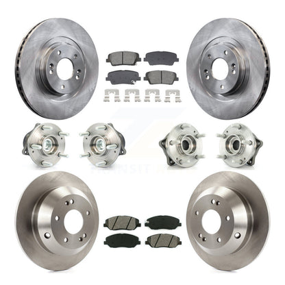 Kit de Rotor et de plaquettes de frein à disque, roulement de moyeu avant et arrière (10 pièces) pour Hyundai Santa Fe X