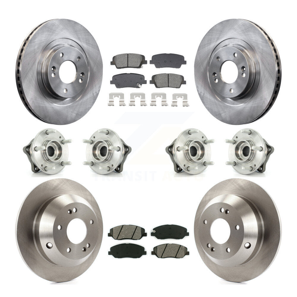 Kit de Rotor et de plaquettes de frein à disque, roulement de moyeu avant et arrière (10 pièces) pour Hyundai Santa Fe X