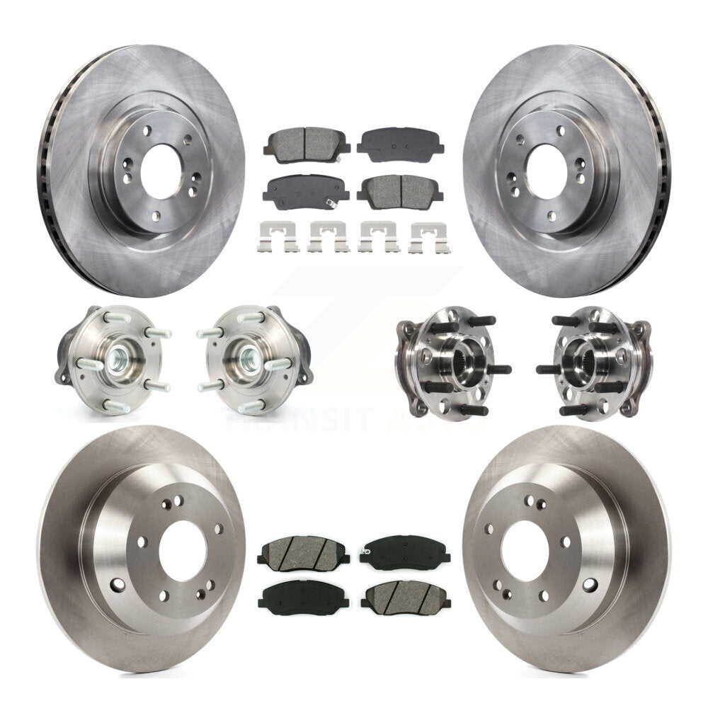 Kit de Rotor et de plaquettes de frein à disque, roulement de moyeu avant et arrière (10 pièces) pour Hyundai Santa Fe X