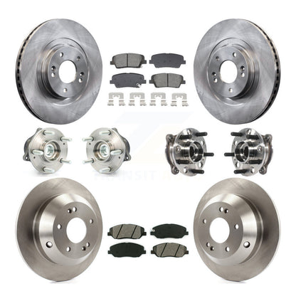 Kit de Rotor et de plaquettes de frein à disque, roulement de moyeu avant et arrière (10 pièces) pour Hyundai Santa Fe X