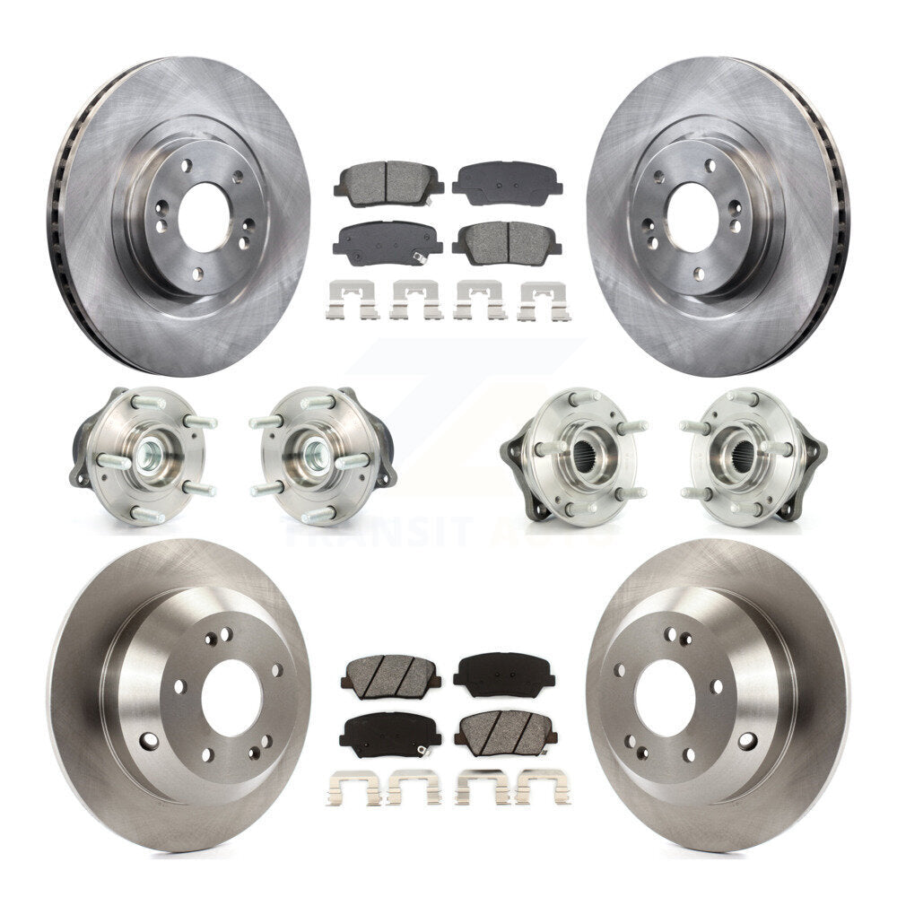 Kit de plaquettes de Rotor de frein, roulement de moyeu avant et arrière (10 pièces), pour Hyundai Santa Fe Sport Ki