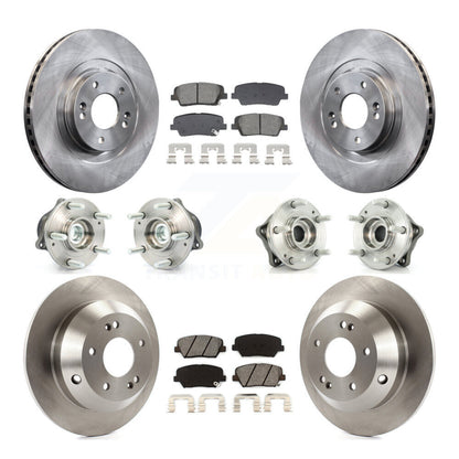 Kit de plaquettes de Rotor de frein, roulement de moyeu avant et arrière (10 pièces), pour Hyundai Santa Fe Sport Ki