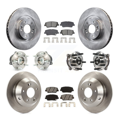 Kit de Rotor et de plaquettes de frein, roulement de moyeu avant et arrière (10 pièces), pour Hyundai Santa Fe Spor
