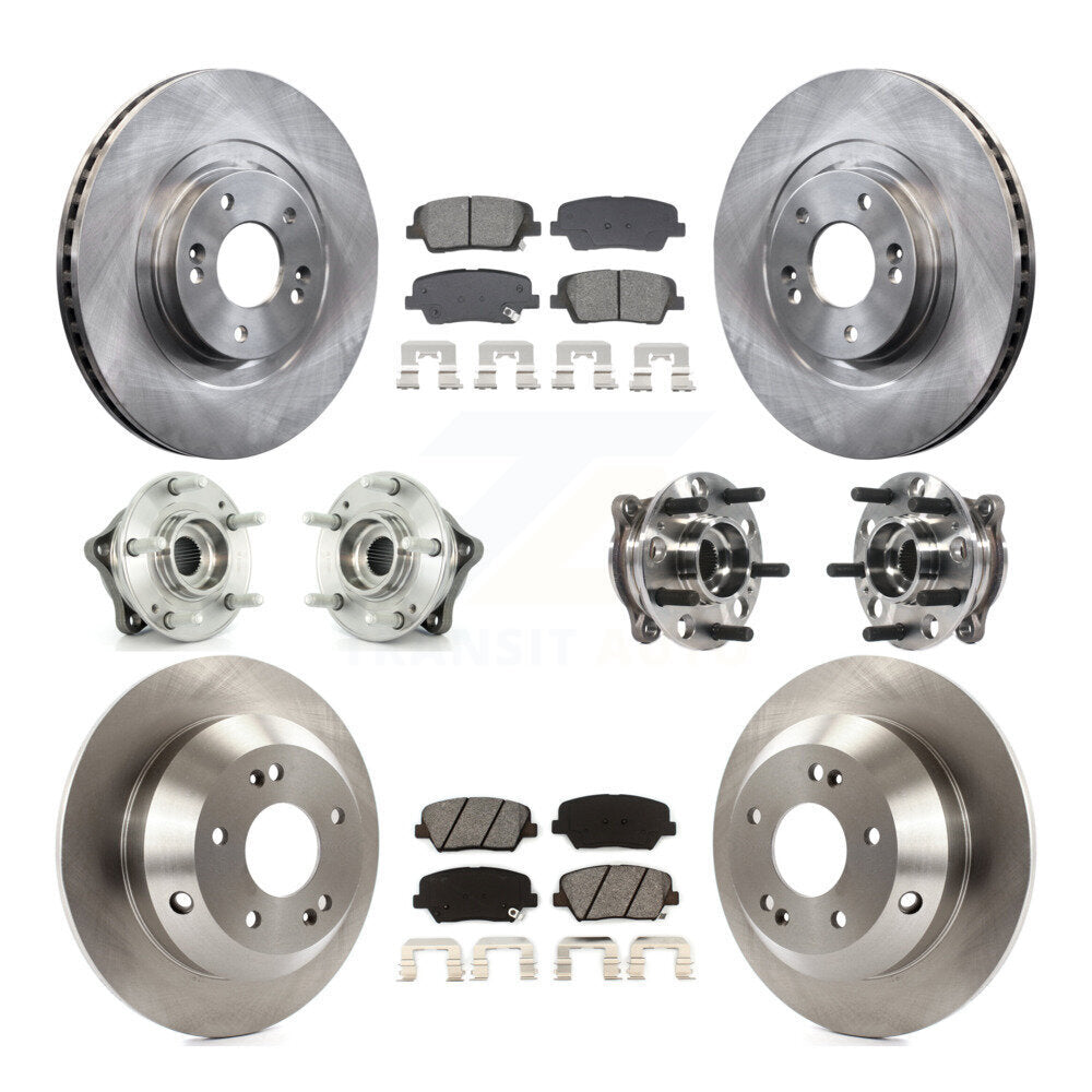 Kit de Rotor et de plaquettes de frein, roulement de moyeu avant et arrière (10 pièces), pour Hyundai Santa Fe Spor