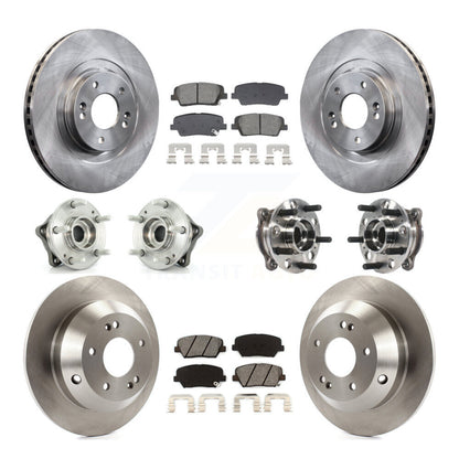 Kit de Rotor et de plaquettes de frein, roulement de moyeu avant et arrière (10 pièces), pour Hyundai Santa Fe Spor