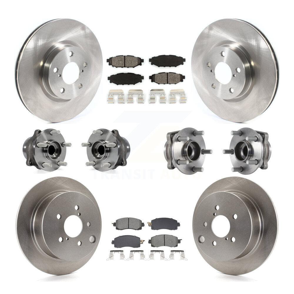 Kit de rotors et plaquettes de frein à disque, roulements de moyeu avant et arrière (10 pièces) pour Subaru Imprez