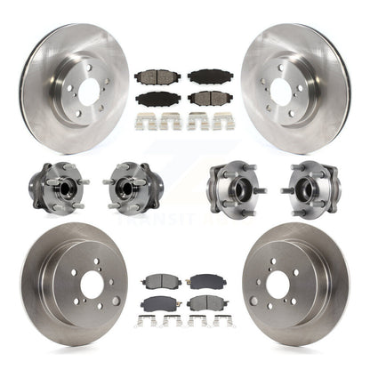 Kit de rotors et plaquettes de frein à disque, roulements de moyeu avant et arrière (10 pièces) pour Subaru Imprez