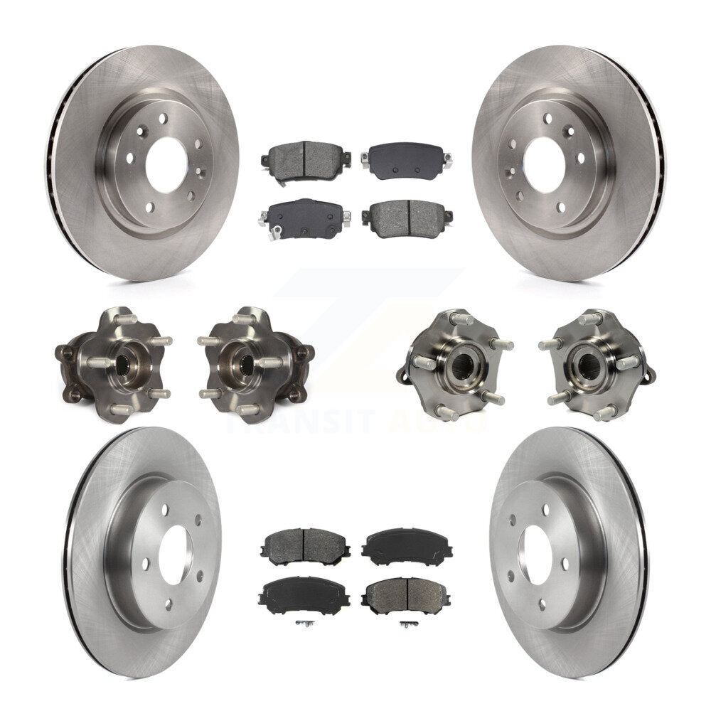 Kit de plaquettes de Rotor de frein, roulement de moyeu avant et arrière (10 pièces) pour Nissan Rogue Sport Qashqa