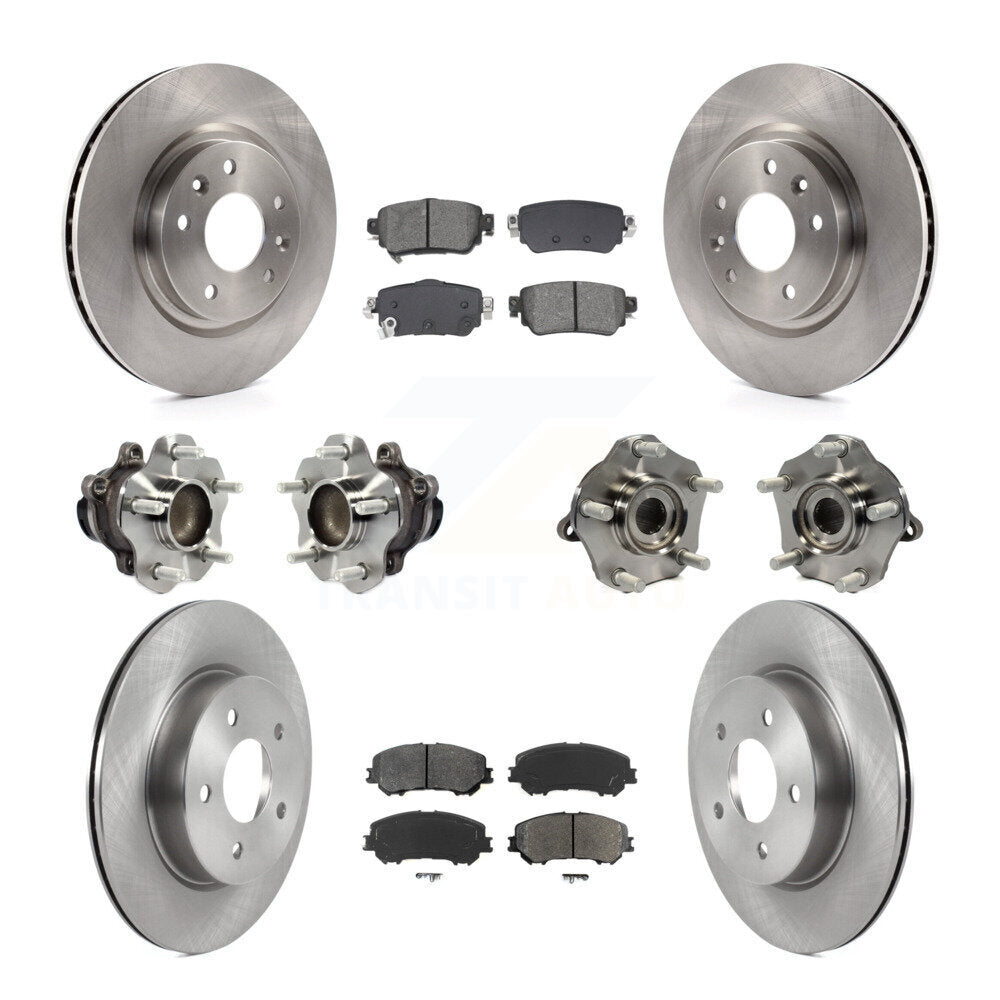 Kit de plaquettes de Rotor de frein, roulement de moyeu avant et arrière (10 pièces) pour Nissan Rogue Sport Qashqa