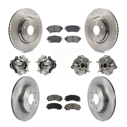 Kit de rotors et plaquettes de frein à disque, roulements de moyeu avant et arrière (10 pièces) pour Nissan Rogue