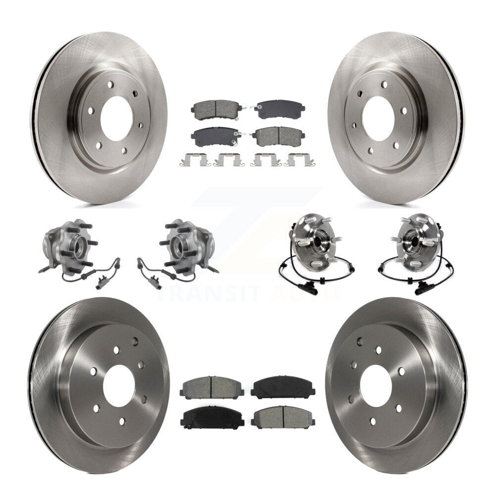 Kit de plaquettes de Rotor de frein, roulement de moyeu avant et arrière (10 pièces) pour INFINITI QX80 Nissan QX5
