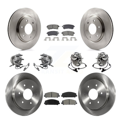 Kit de rotors et plaquettes de frein avec roulement de moyeu avant et arrière (10 pièces) pour Nissan Armada AW 17-19