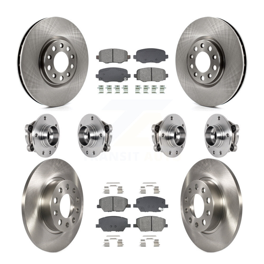 Kit de rotors et plaquettes de frein avec roulement de moyeu avant et arrière (10 pièces) pour Jeep Renegade Fiat 500