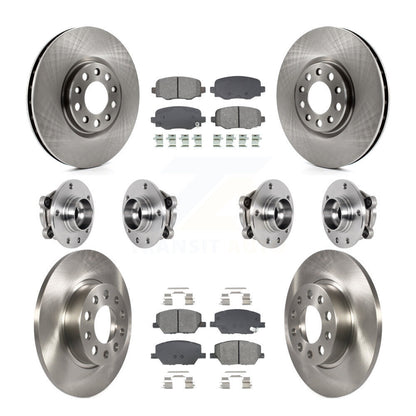 Kit de rotors et plaquettes de frein avec roulement de moyeu avant et arrière (10 pièces) pour Jeep Renegade Fiat 500