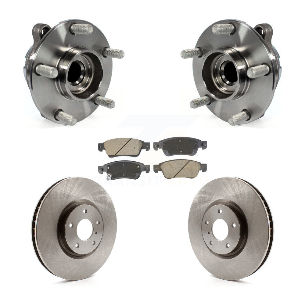 Ensemble de roulement de moyeu avant, Rotor de frein à disque et Kit de plaquettes pour INFINITI G37 G35 Q6